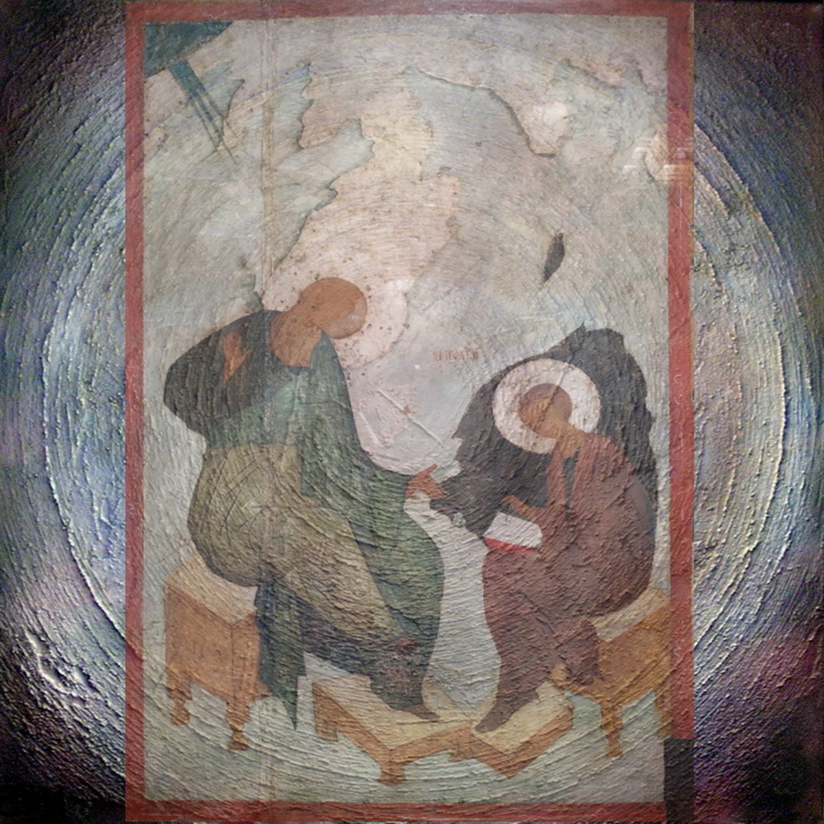 St. Evangelist John by Pathmos. Fragment. FromTretjakov Art Gallery. Moscow & the Winter
