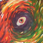 The Eye / Всевидящее око / 1991 / Oil on cartoon / 80х 90 см